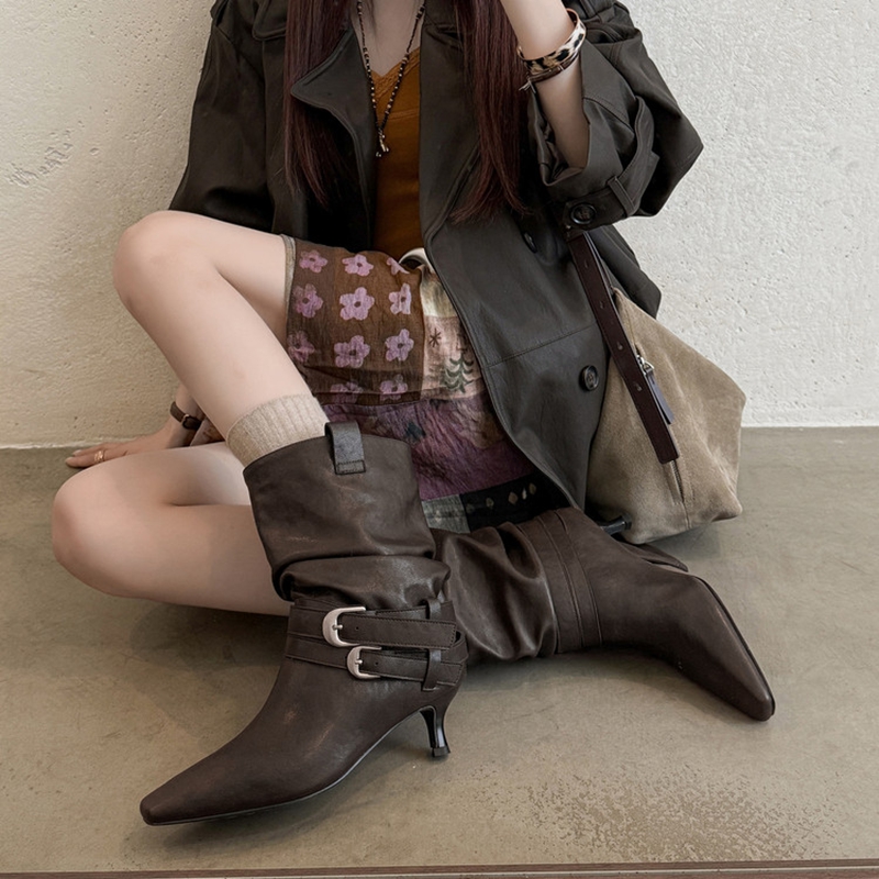 NEW Autumn/Winter Women Boots  - Leather Classic Strap ulasan dan harga