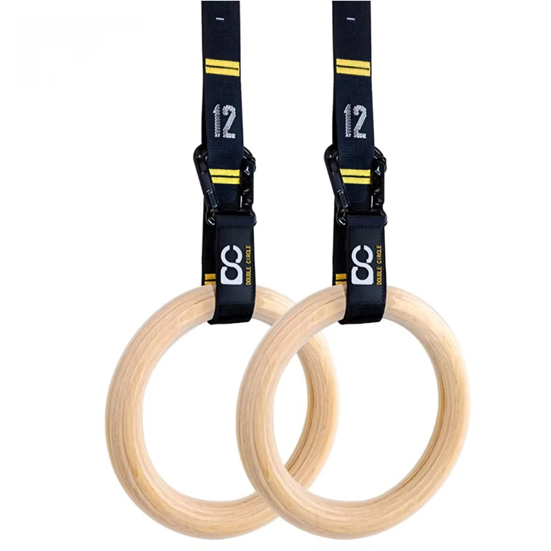 32mm Wooden Gymnastic Rings wi - Rugged Sport Strap ulasan dan harga